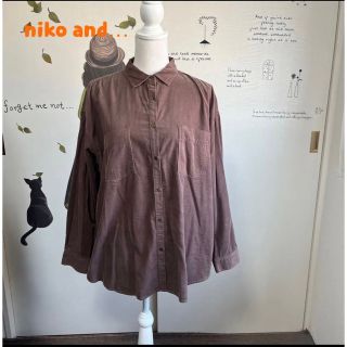 ニコアンド(niko and...)の🌼最終価格🌼#834 ニコアンド ブラウン系 細コーデュロイシャツ(シャツ/ブラウス(長袖/七分))