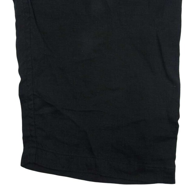 COMOLI(コモリ)のCOMOLI コモリ 22SS V01-03018 リネンWクロス ドローストリング イージー パンツ ブラック系 2【中古】 メンズのパンツ(その他)の商品写真
