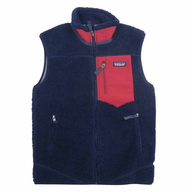 patagonia パタゴニア 17AW 23048 17年製 Classic Retro X Vest クラシックレトロ エックス ベスト フリース ベスト ネイビー系 S約63cm身幅