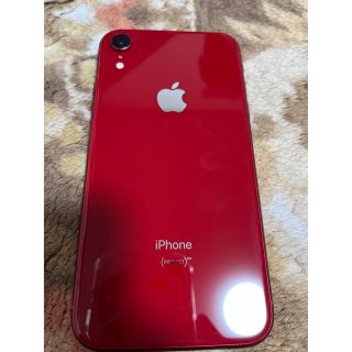 アップル(Apple)のiPhone XR128G  RED  SIMロック解除(スマートフォン本体)