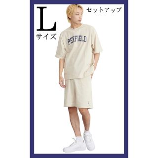 ペンフィールド(PEN FIELD)のPenfield ペンフィールド 上下セットアップ 半袖 アイボリー Lサイズ(Tシャツ/カットソー(半袖/袖なし))