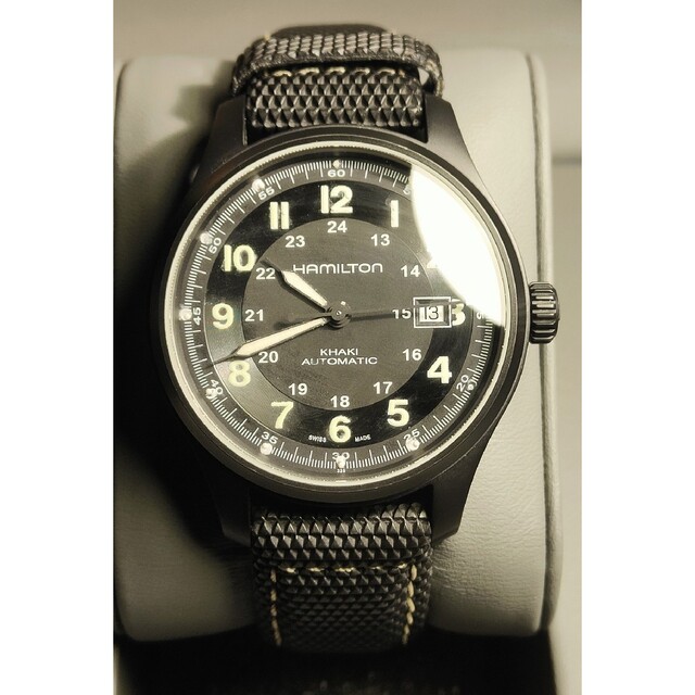 クリスマス特集2022 Hamilton - TITAN製　チタニウム　ハミルトン　カーキ　フィールド　オートマチック　チタン 腕時計(アナログ)