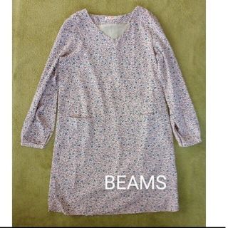 ビームス(BEAMS)のBEAMS　ワンピース　レディース　花柄　春　デート　白　カジュアル　秋　秋服(ひざ丈ワンピース)