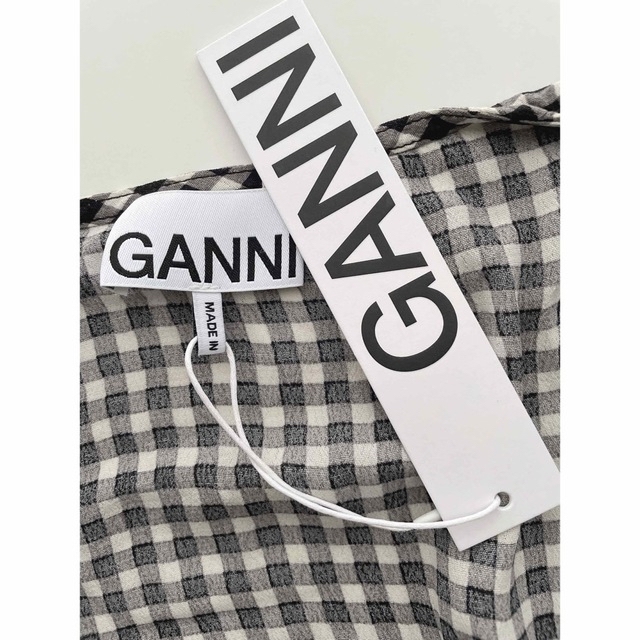 【人気沸騰】トップス【新品】GANNI ガニー ギンガムチェック カシュクールブラウス