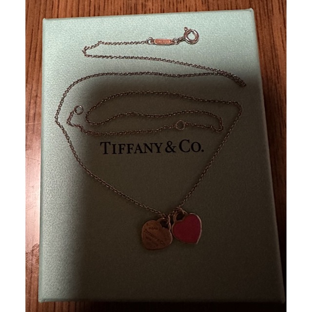 Tiffany & Co.(ティファニー)のTiffany ダブルハート ネックレス 未使用 レディースのアクセサリー(ネックレス)の商品写真