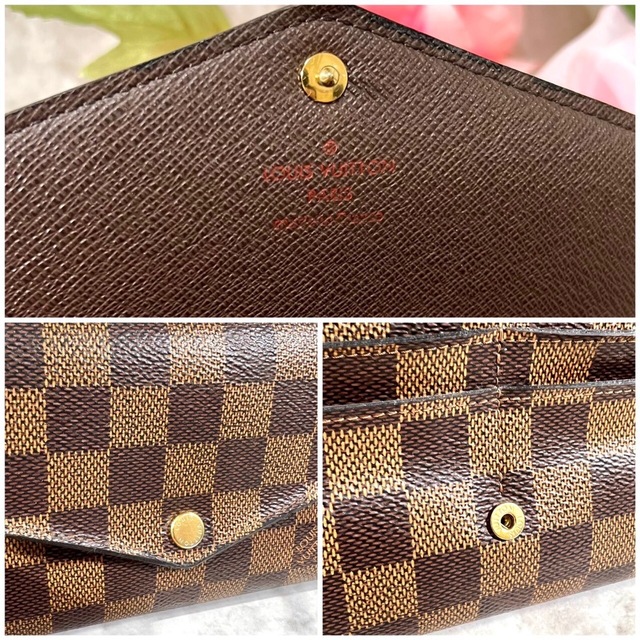 LOUIS VUITTON(ルイヴィトン)の極上美品 ルイヴィトン ダミエ ポルトフォイユ サラ 長財布 レディース財布 レディースのファッション小物(財布)の商品写真