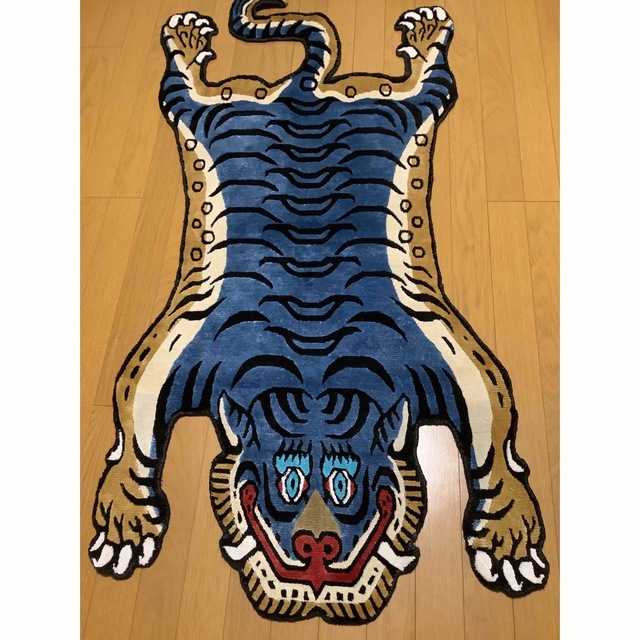 本物 新品 1点物 》 シルク チベタンタイガー BIG 約144センチ 6 - ラグ