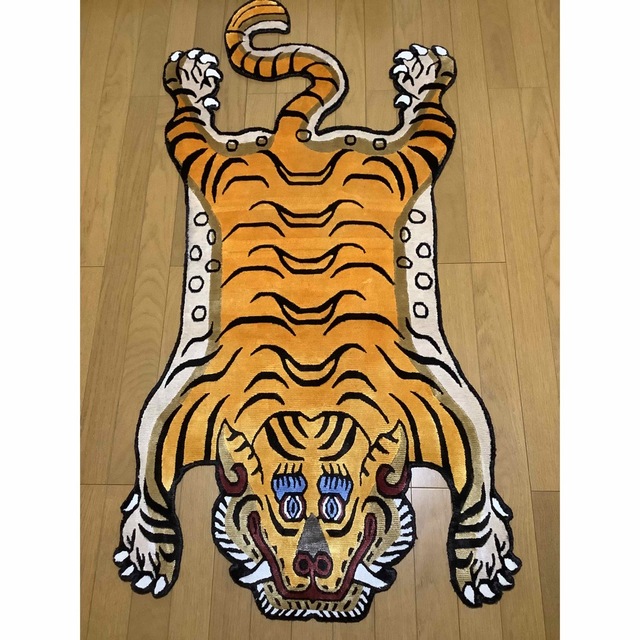 本物 新品 1点物 》 シルク チベタンタイガー BIG 約141cm 13 - ラグ