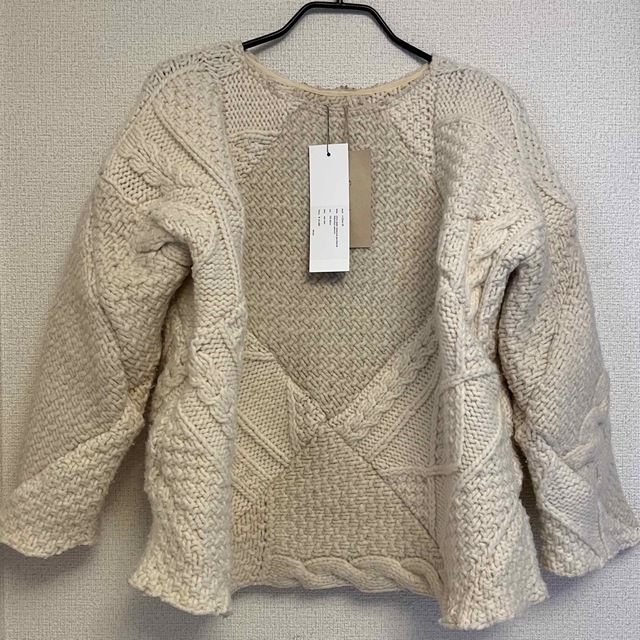 送関込 新品タグ付き Curensology 77Circa パッチワークケーブルニット