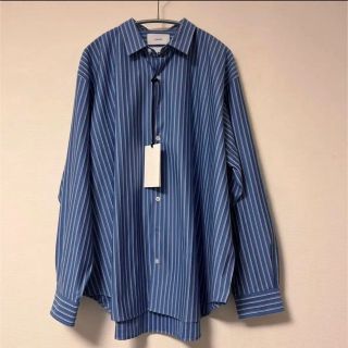 即完売 kanemasa ストライプシャツ ブルー  サイズ2