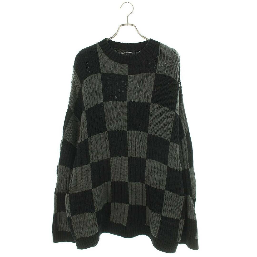 日本未発売】 T3192 646679 CREWNECK CHECKERED バレンシアガ