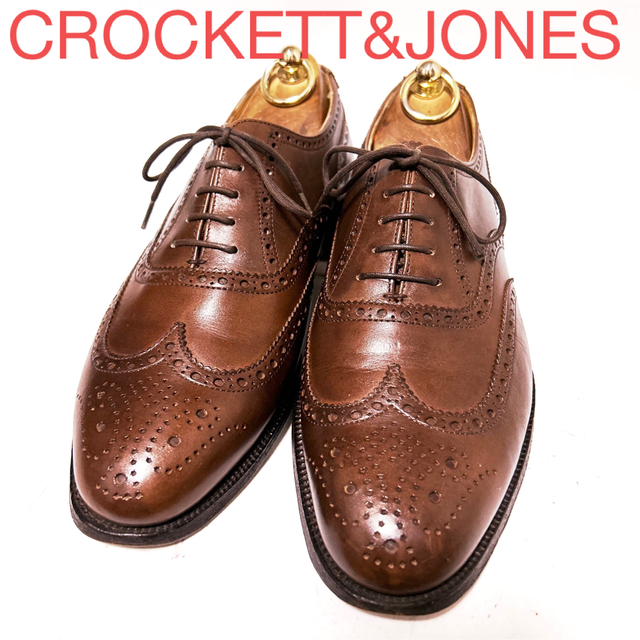 靴/シューズ41.CROCKETT&JONES バーニーズニューヨーク ウィングチップ 7E