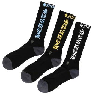 クロムハーツ(Chrome Hearts)のクロムハーツ SOCKS OLD ENGLISH 3PK オールドイングリッシュロゴ靴下ソックス メンズ S(ソックス)