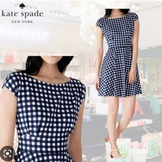 Kate spade ギンガムチェックワンピ