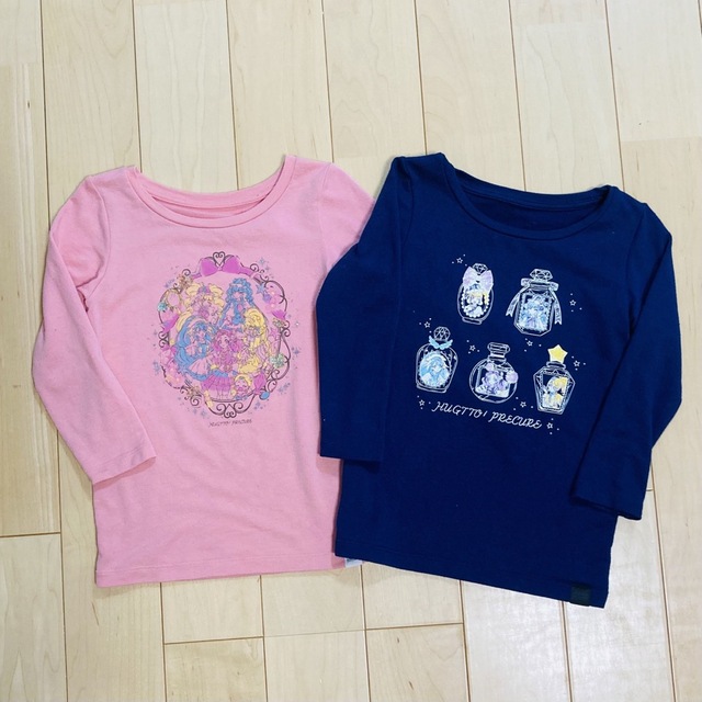 UNIQLO(ユニクロ)の【SALE】HUGっと！プリキュアHEAT TECH EXTRA WARM 2枚 キッズ/ベビー/マタニティのキッズ服女の子用(90cm~)(下着)の商品写真