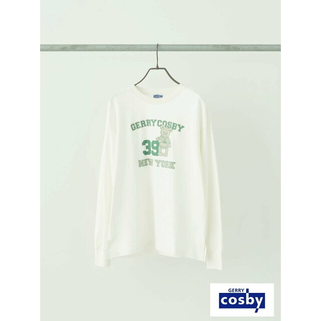 【オフホワイト】別注 cosby ベアープリントロングTシャツ