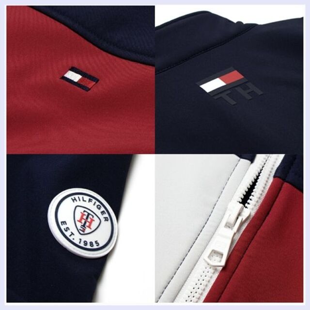 TOMMY HILFIGER(トミーヒルフィガー)のトラックジャケット 裏フリース ソフトシェル NAVY　XLサイズ メンズのジャケット/アウター(ブルゾン)の商品写真