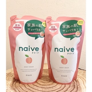 ナイーブ(naive（Kracie Home Products）)のクラシエ ナイーブ ボディソープ 桃 詰替380ml×2(ボディソープ/石鹸)