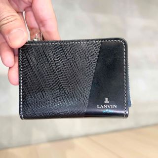 ランバンオンブルー(LANVIN en Bleu)のランバン/ LANVIN  "パーシャル" 小銭入れ兼用パスケース　ブラック(キーケース)