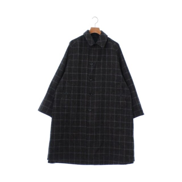 珍しい ANATOMICA - ANATOMICA ステンカラーコート 【古着】【中古】 黒x茶x水色(チェック) 38(M位) ステンカラーコート 珍しい ANATOMICA - ANATOMICA ステンカラーコート 【古着】【中古】 黒x茶x水色(チェック) 38(M位) ステンカラーコート
