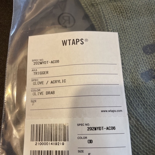 W)taps(ダブルタップス)のWTAPS 20AW TRIGGER GLOVE オリーブ グローブ 手袋 メンズのファッション小物(手袋)の商品写真