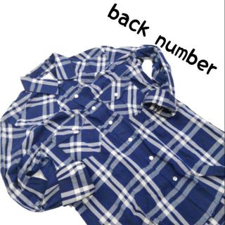 バックナンバー(BACK NUMBER)の【back number】チェックシャツ ブルー ホワイト(シャツ)