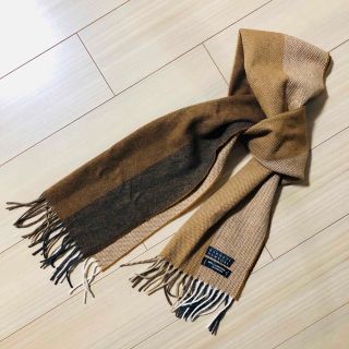 バーニーズニューヨーク(BARNEYS NEW YORK)のバーニーズＮＹ【未使用】マフラー　イタリア製　カシミヤ　茶系×グレー(マフラー)