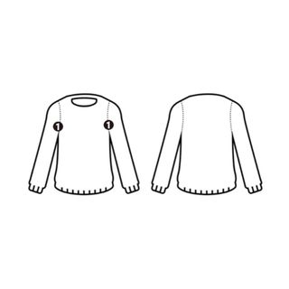 1piu1uguale3 ニット・セーター L 黄x黒x緑等(迷彩) 【古着】【中古】