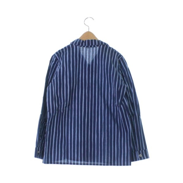 marimekko(マリメッコ)のmarimekko マリメッコ シャツ 140 紺x青(ストライプ) 【古着】【中古】 キッズ/ベビー/マタニティのキッズ服女の子用(90cm~)(ブラウス)の商品写真