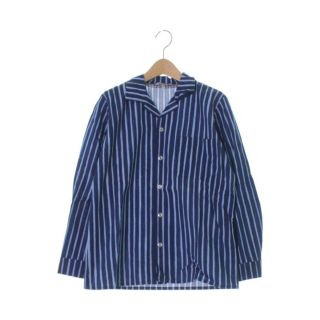 マリメッコ(marimekko)のmarimekko マリメッコ シャツ 140 紺x青(ストライプ) 【古着】【中古】(ブラウス)