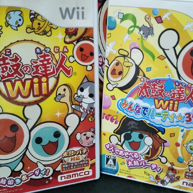 動作OK】wii太鼓の達人太鼓バチ＆ソフト箱あり早い者勝ち