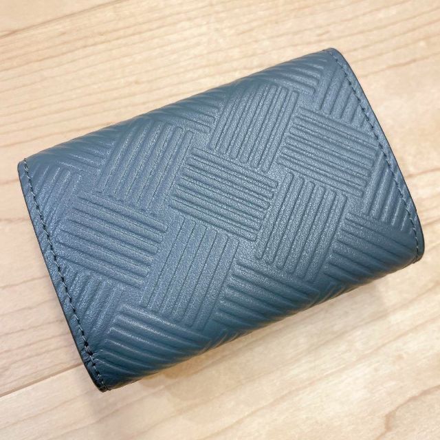 【新品未使用】BOTTEGA VENETA　折財布　三つ折り　グレー