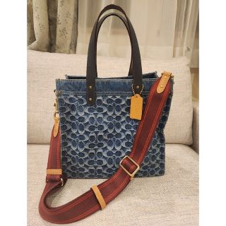 コーチ(COACH)の【美品】COACH　デニム　2WAYバッグ　専用袋付(ハンドバッグ)