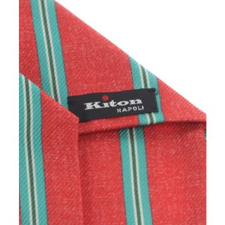 Kiton キトン ネクタイ - エンジx青系(レジメンタル) - ネクタイ