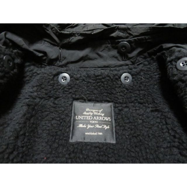 UNITED ARROWS(ユナイテッドアローズ)の■新品【ユナイテッドアローズ】極上モッズコート コヨーテ 黒 M ファーライナー メンズのジャケット/アウター(モッズコート)の商品写真