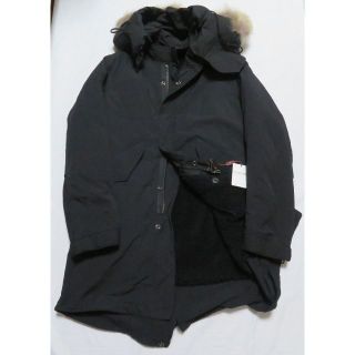 ユナイテッドアローズ(UNITED ARROWS)の■新品【ユナイテッドアローズ】極上モッズコート コヨーテ 黒 M ファーライナー(モッズコート)