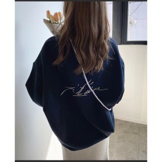 ザラ(ZARA)のバック刺繍ロゴスウェットプルオーバー　ニット　セーター　レディース　(ニット/セーター)