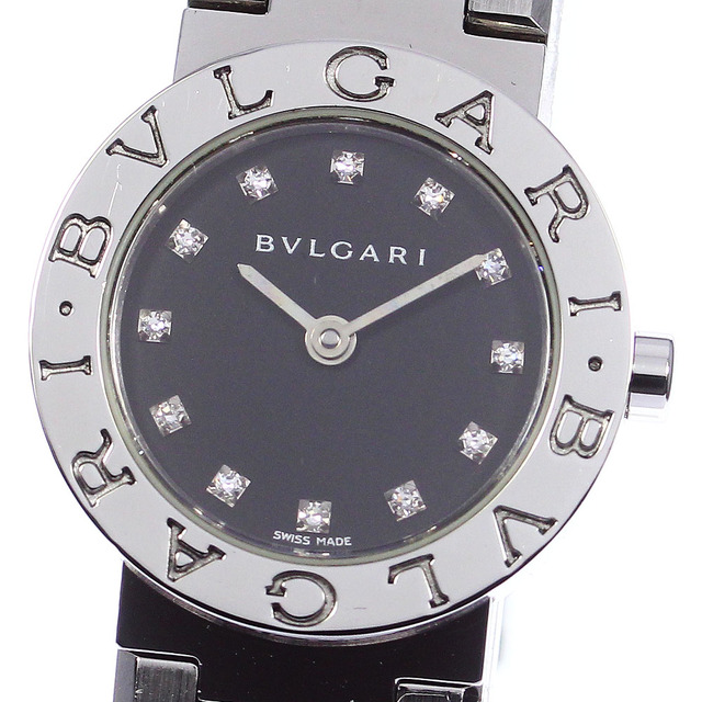 ラウンド BVLGARI - レディース_733252 クォーツ BB23SS 12Pダイヤ