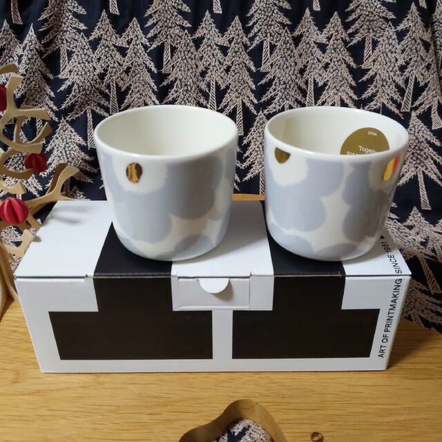 マリメッコ アイシーグレーラテマグ&ペーパーナプキンセット