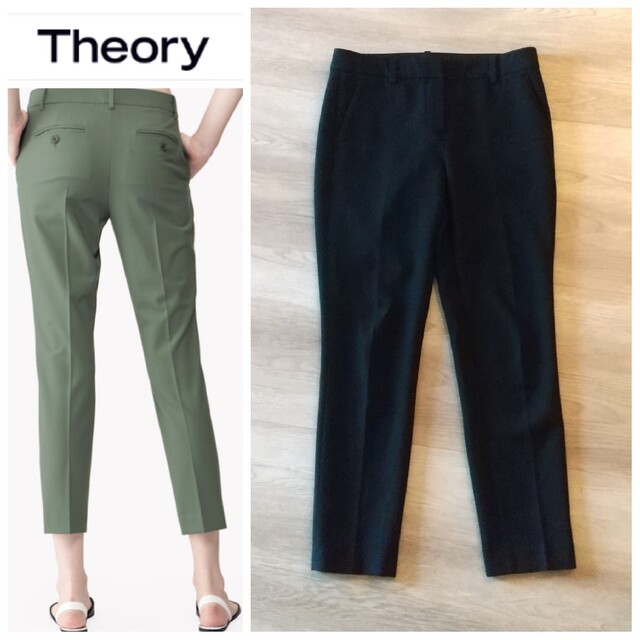 theory(セオリー)のTheory 美脚クロップドパンツ Treeca3 ブラック レディースのパンツ(クロップドパンツ)の商品写真