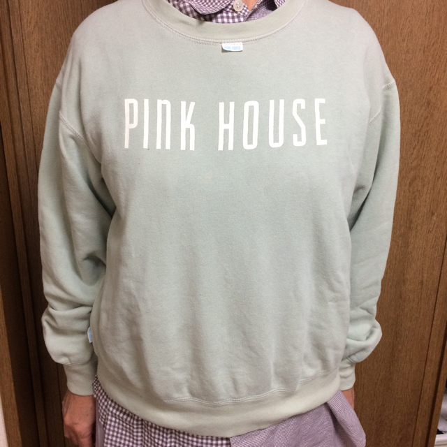 PINK HOUSE(ピンクハウス)のピンクハウス トレーナー 薄い緑色 お値下げ中 レディースのトップス(トレーナー/スウェット)の商品写真