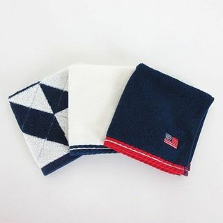 ラルフローレン(Ralph Lauren)のラルフローレン ハンカチ ハンドタオル 3点セット 小物 ネイビー・ホワイト(ハンカチ/ポケットチーフ)