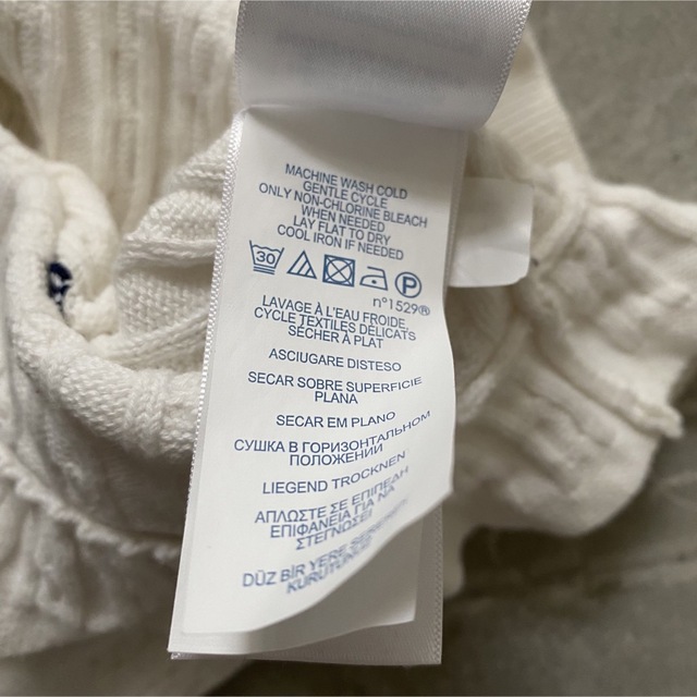 Ralph Lauren(ラルフローレン)のラルフローレン　ペプラムロゴカーディガン　6M キッズ/ベビー/マタニティのベビー服(~85cm)(カーディガン/ボレロ)の商品写真