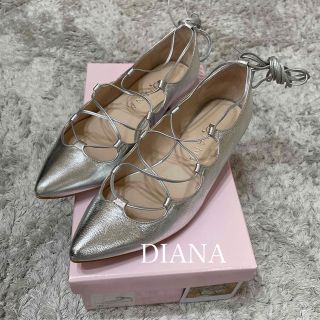 ダイアナ(DIANA)のDIANA      シルバー　レースアップパンプス(ハイヒール/パンプス)