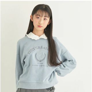 メゾピアノジュニア(mezzo piano junior)の今季メゾピアノジュニア　襟付きトレーナー　150(Tシャツ/カットソー)