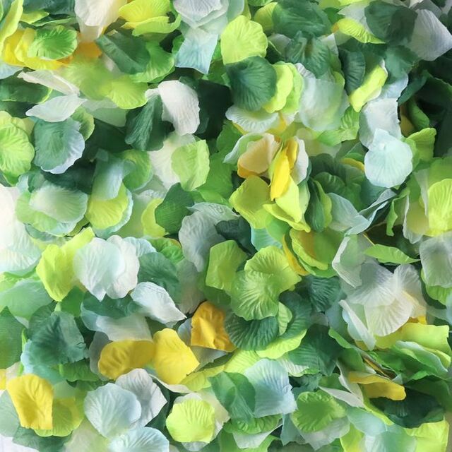 フラワーシャワー 造花 結婚式 リーフガーデン 緑 1000枚 花びら ◎ ハンドメイドのウェディング(その他)の商品写真