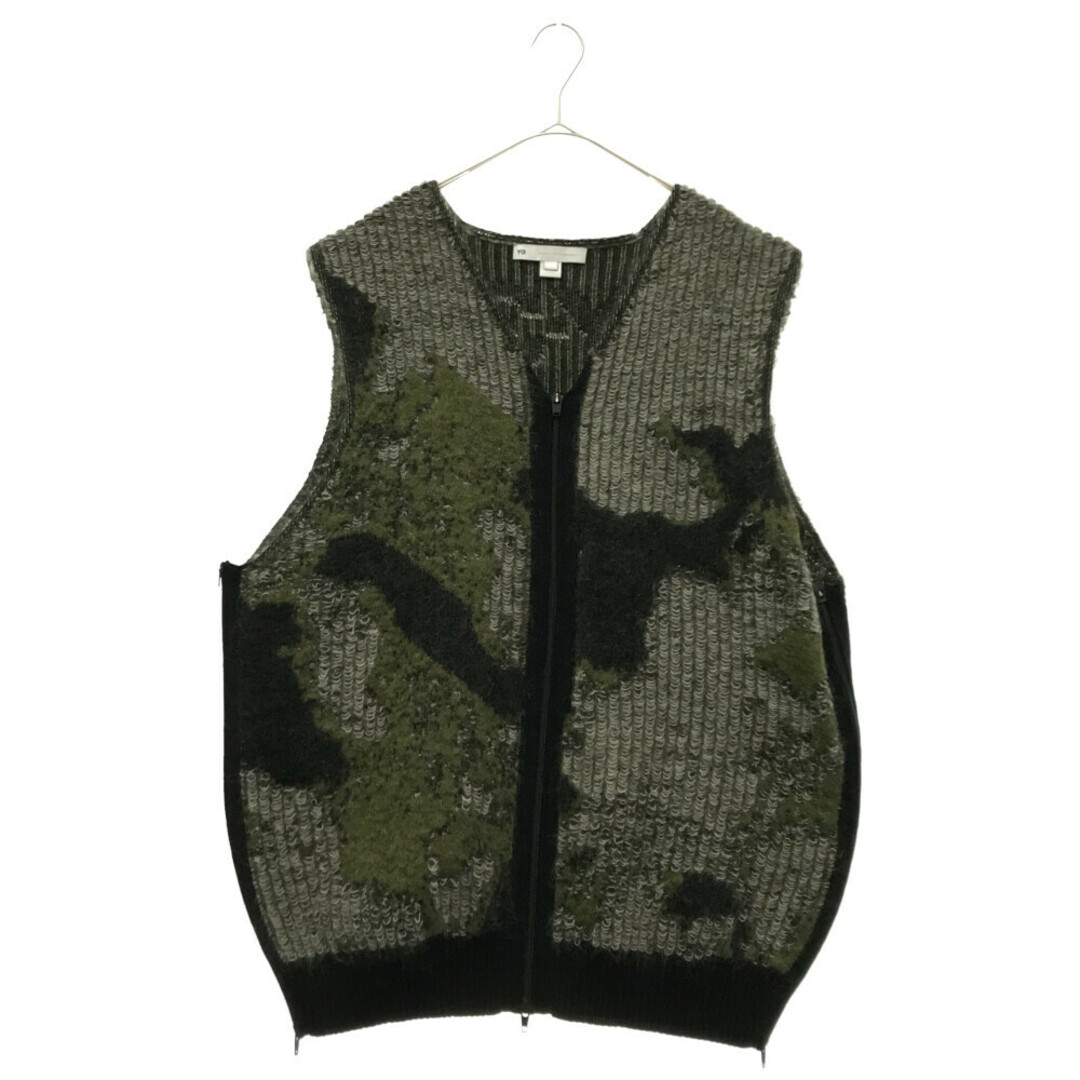 Y-3(ワイスリー)のY-3 ワイスリー 21AW CAMO KNIT VEST カモニットベスト グリーン HB3333 メンズのトップス(ベスト)の商品写真