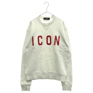 ディースクエアード(DSQUARED2)のDSQUARED2 ディースクエアード 19AW ICON ロゴスウェット S74GU0352 S25042 フロントプリントクルーネックトレーナー ホワイト(スウェット)