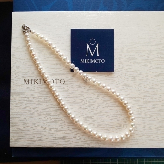 MIKIMOTO - K18WG MIKIMOTO アコヤ真珠 ネックレス