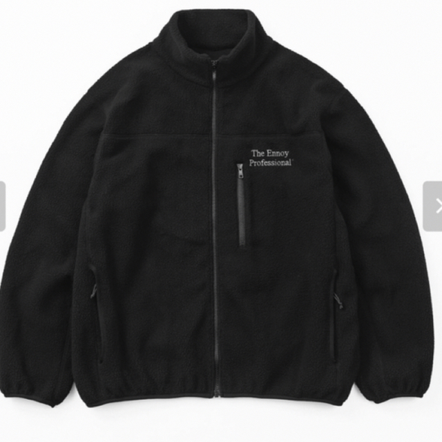 ジャケット/アウターennoy city fleece jacket  black×white XL